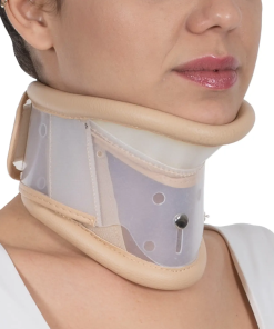 Adjustable Pvc Cervical Collar With A Chin Support || طوق الربقة داعم للذقن القابل للتعديل